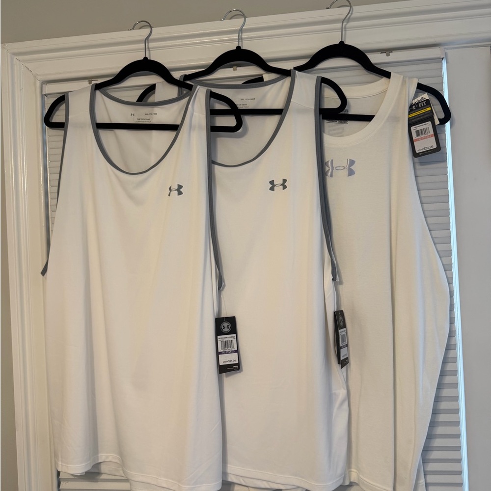 Under Armour White Athletic Tank